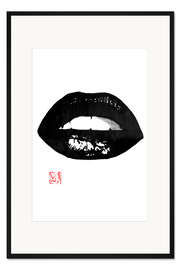 Gerahmter Kunstdruck Lippen