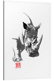 Aluminium print Rhino