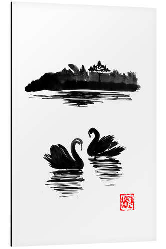 Aluminium print Swans island