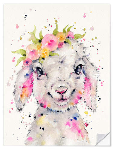 Selvklebende plakat Little Lamb