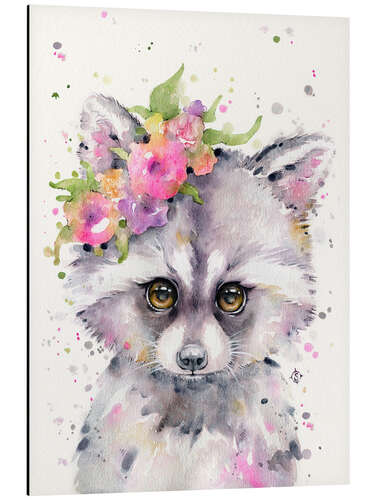 Aluminium print Little Raccoon