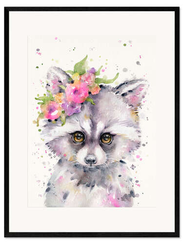 Framed art print Little Raccoon