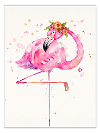 Wandbild  Süßer Flamingo - Sillier Than Sally