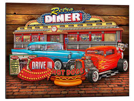 Magnettafel Retro Diner