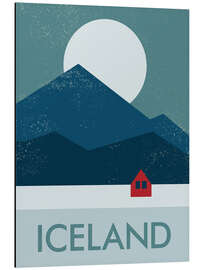 Magnettafel Fischerhütte, Island