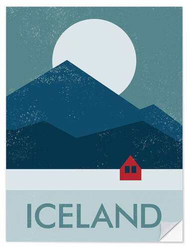 Selvklæbende plakat Fisherman's hut, Iceland