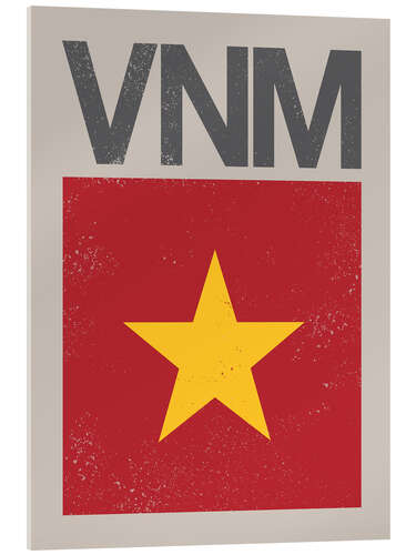 Akrylbilde Vietnam retro flag