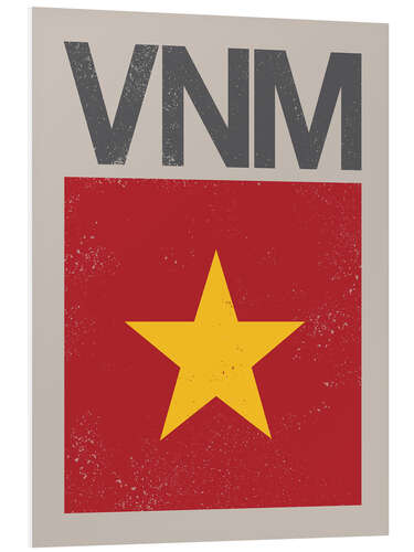 Foam board print Vietnam retro flag