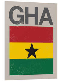 Foam board print Ghana retro flag