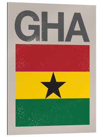 Gallery print Ghana flaga retro