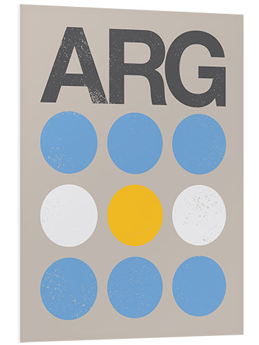 Foam board print Argentine retro flag