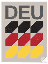 Wandsticker Deutschland Retroflagge