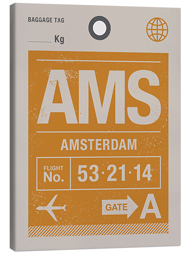 Canvastavla Amsterdam travel tag