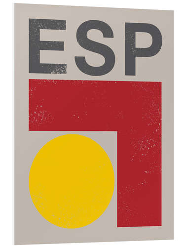 Foam board print Spain retro flag