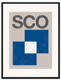 Gerahmter Kunstdruck Schottland Retroflagge