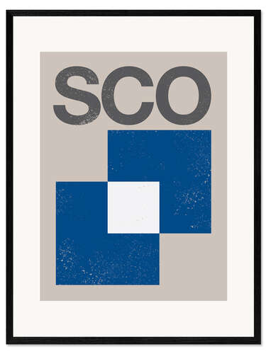 Framed art print Scotland retro flag
