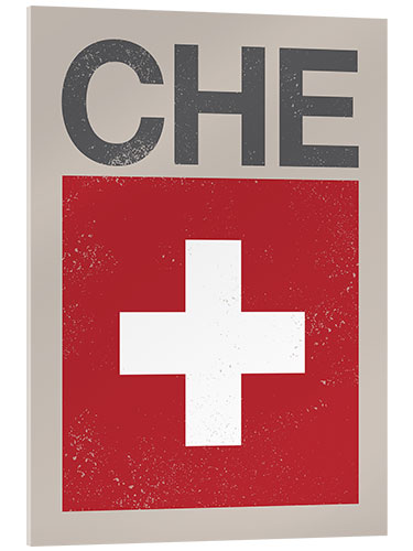 Akrylbilde Switzerland retro flag