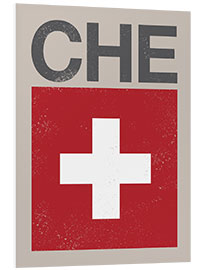 Foam board print Switzerland retro flag