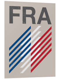 Tableau en PVC Drapeau rétro de la France