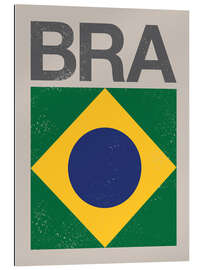 Gallery print Brazylia, flaga retro