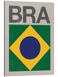 Magnettafel Brasilien Retroflagge