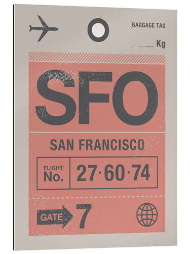 Galleritryck San Francisco travel tag