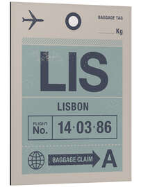 Aluminium print Lisbon travel tag