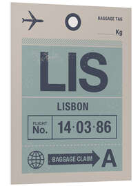 Foam board print Lisbon travel tag