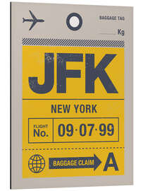 Aluminium print New York travel tag