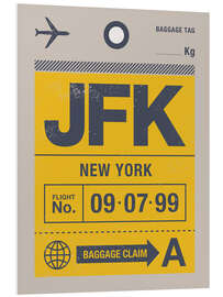 Foam board print New York travel tag