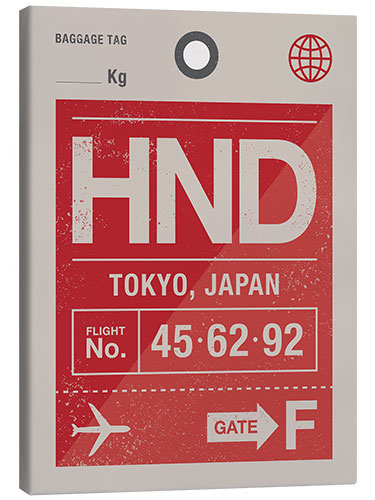 Canvas print Tokyo travel tag