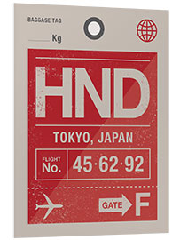 Foam board print Tokyo travel tag