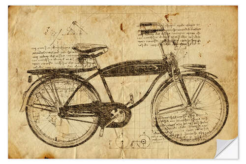 Wandsticker Retro Fahrrad