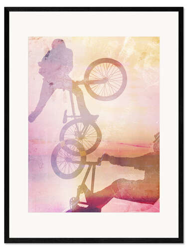 Gerahmter Kunstdruck Kampf der BMX-Bikes