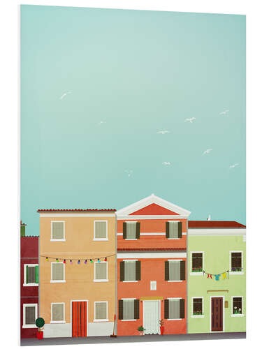 Foam board print Colorful Row Houses in Venice