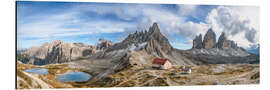 Alumiinitaulu Dolomites with a view of the Three Peaks