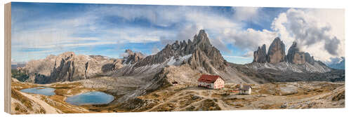 Trebilde Dolomites with a view of the Three Peaks