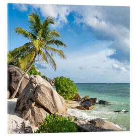 Akryylilasitaulu Anse Source d&#039;Argent beach in the Seychelles