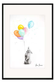 Gerahmter Kunstdruck Buster und seine Luftballons