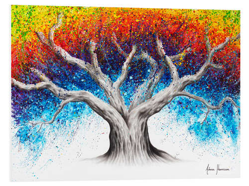 Tableau en PVC Arbre arc-en-ciel