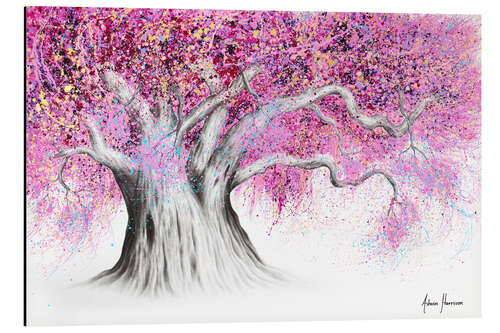 Aluminium print Pink Party Tree