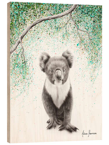 Tableau en bois Koala fier