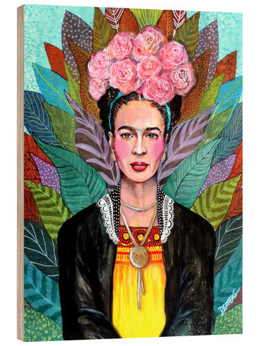 Quadro de madeira Frida Kahlo - Liberdade