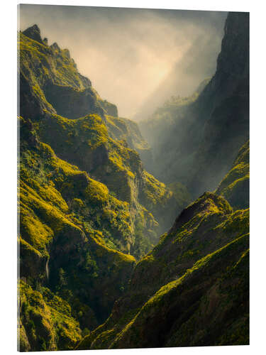 Acrylic print Sunset at Pico Do Aereiro, Madeira