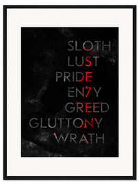 Gerahmter Kunstdruck Sieben