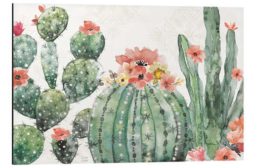 Aluminium print Flowering cacti I