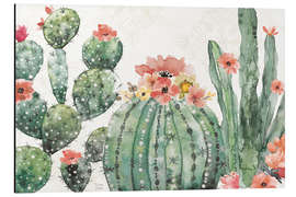 Aluminium print Flowering cacti I