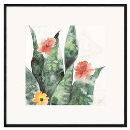 Gerahmter Kunstdruck Blühende Kakteen II