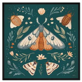 Gerahmter Kunstdruck Nachtfalter II