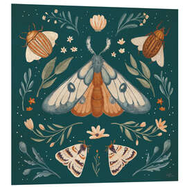 Foam board print Moths II